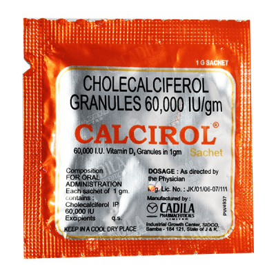 Calcirol 60K IU Cholecalciferol Sachet | For Bone Health